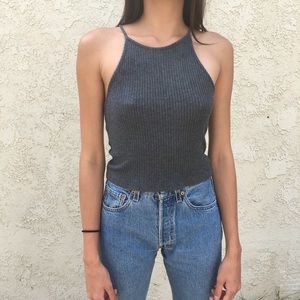 BRANDY MELVILLE gray halter top